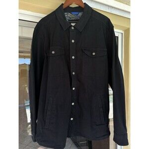 Tommy Bahama Men's Albany Peak Shirt Jacket Black size XXL